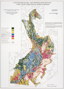 L'occupation du sol par télédétection spatiale (Bassin du Chiang Mai, Thailande) - 7 avril 1975 53 x 38 cm, 1/200 000