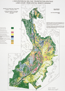 L'occupation du sol par télédétection spatiale (Bassin du Chiang Mai, Thailande) - 26 janvier 1973 53 x 38 cm, 1/200 000