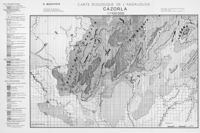 Carte écologique de l'Andalousie. Cazorla 46 x 70 cm, 1/100 000