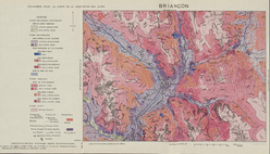 Feuille de Briançon 24 x 42 cm, 1/100 000