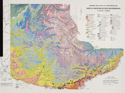 Série de végétation des Alpes Sud-Occidentales 72 x 55 cm, 1/400 000