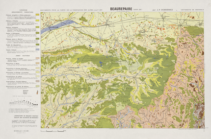 Feuille de Beaurepaire 72 x 48 cm, 1/50 000