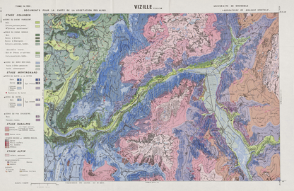 Feuille de Vizille 70 x 45 cm, 1/50 000