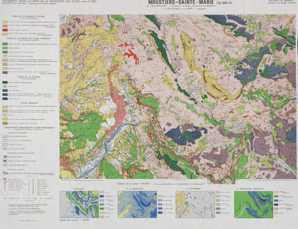 Feuille de Moustiers-Sainte-Marie 56 x 72 cm, 1/50 000