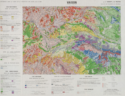 Feuille de Vaison-la-Romaine 56 x 72 cm, 1/50 000