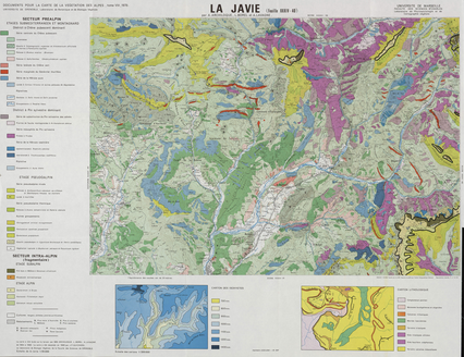 Feuille de la Javie 55 x 72 cm, 1/50 000